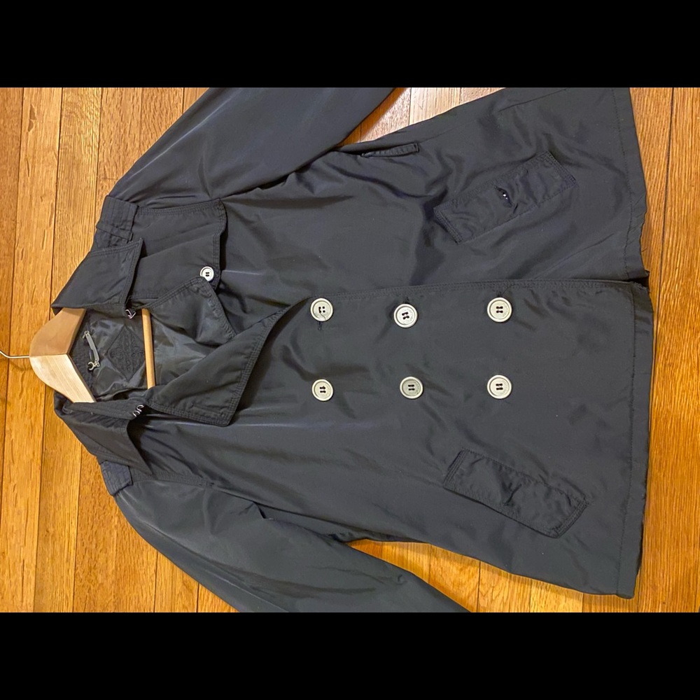Jou Jou Large cropped women’s trench in dark grey - Picture 2 of 5